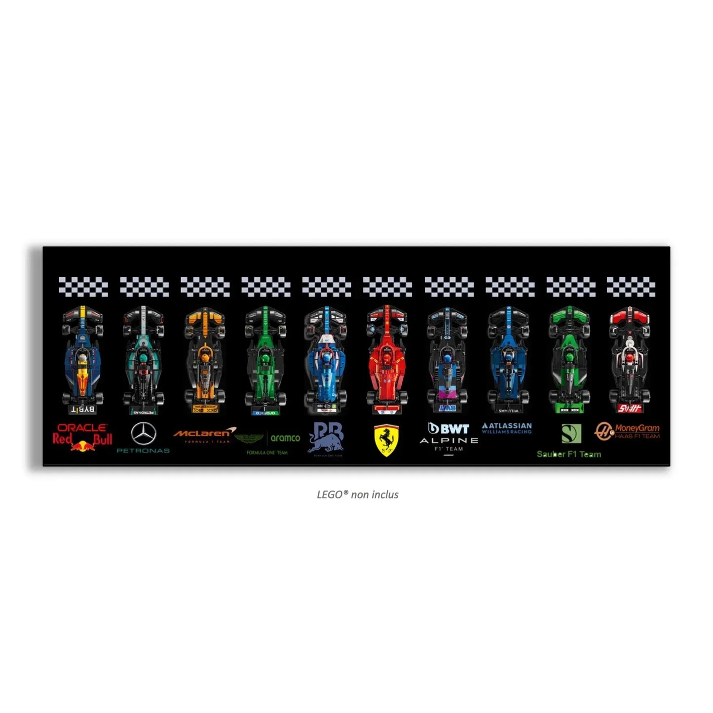 Tableau mural pour F1 LEGO Speed Champion 77242 / 77243 / 77244/ 77245 / 77246 / 77247 / 77248 / 77249 / 77250 / 77251 - Kadris