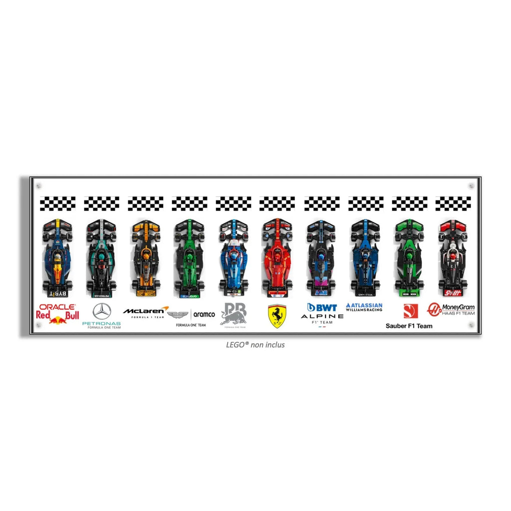 Tableau mural pour F1 LEGO Speed Champion 77242 / 77243 / 77244/ 77245 / 77246 / 77247 / 77248 / 77249 / 77250 / 77251 - Kadris