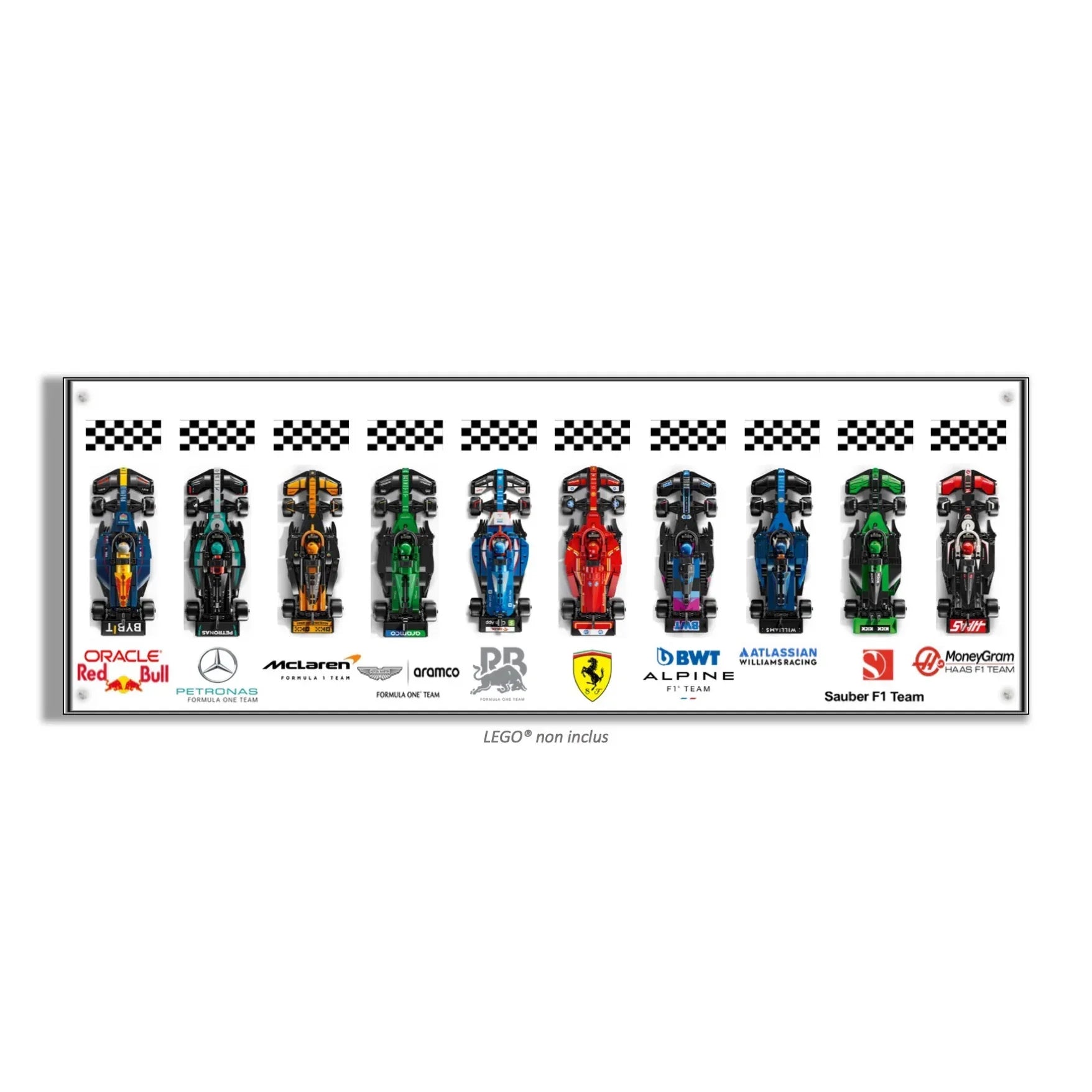 Tableau mural pour F1 LEGO Speed Champion 77242 / 77243 / 77244/ 77245 / 77246 / 77247 / 77248 / 77249 / 77250 / 77251 - Kadris