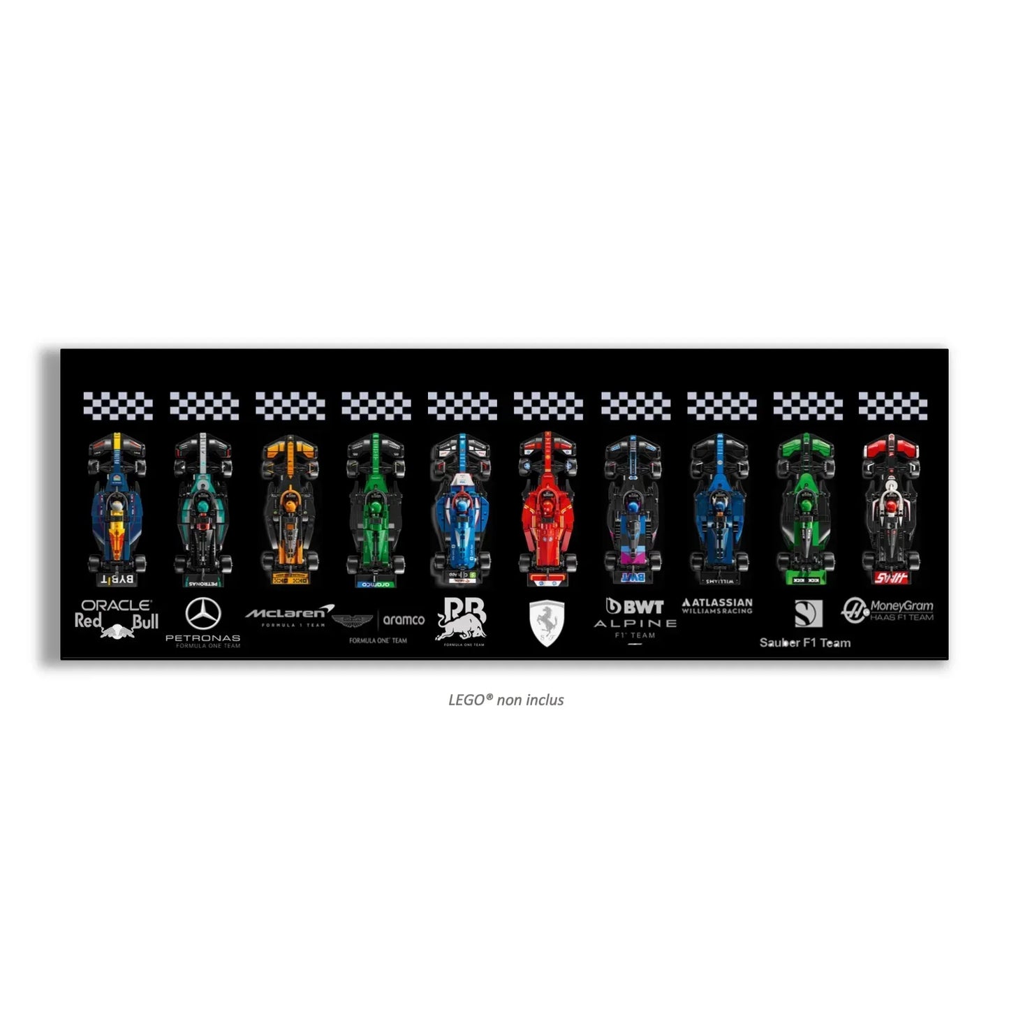 Tableau mural pour F1 LEGO Speed Champion 77242 / 77243 / 77244/ 77245 / 77246 / 77247 / 77248 / 77249 / 77250 / 77251 - Kadris