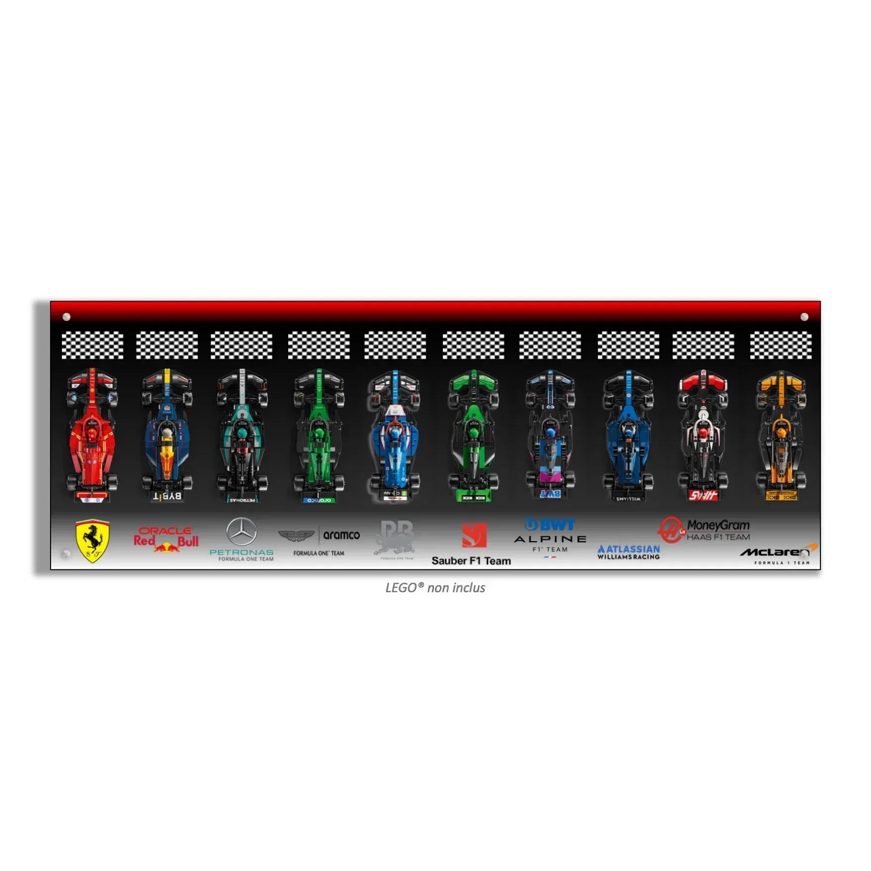 Tableau mural pour F1 LEGO Speed Champion 77242 / 77243 / 77244/ 77245 / 77246 / 77247 / 77248 / 77249 / 77250 / 77251 - Kadris