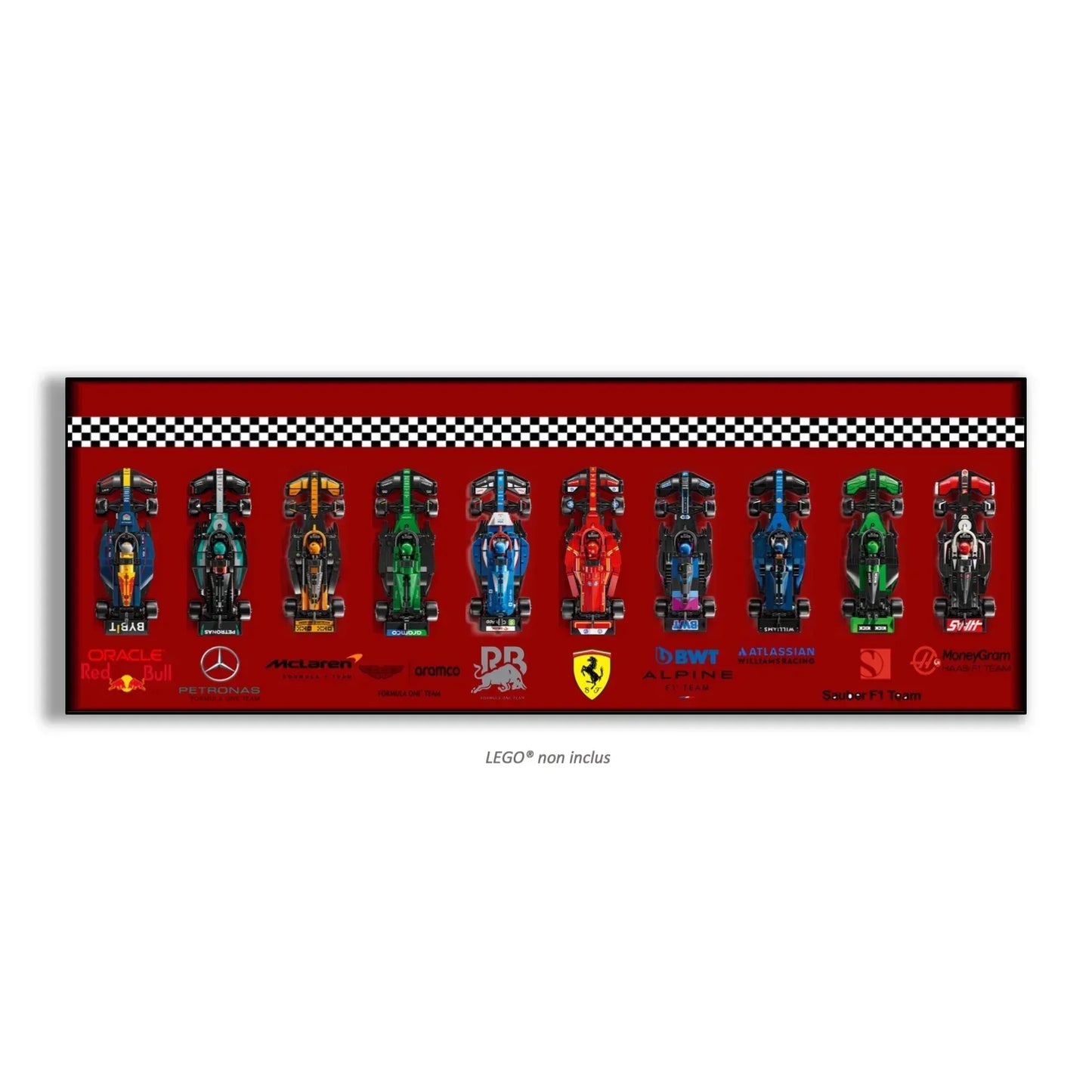 Tableau mural pour F1 LEGO Speed Champion 77242 / 77243 / 77244/ 77245 / 77246 / 77247 / 77248 / 77249 / 77250 / 77251 - Kadris