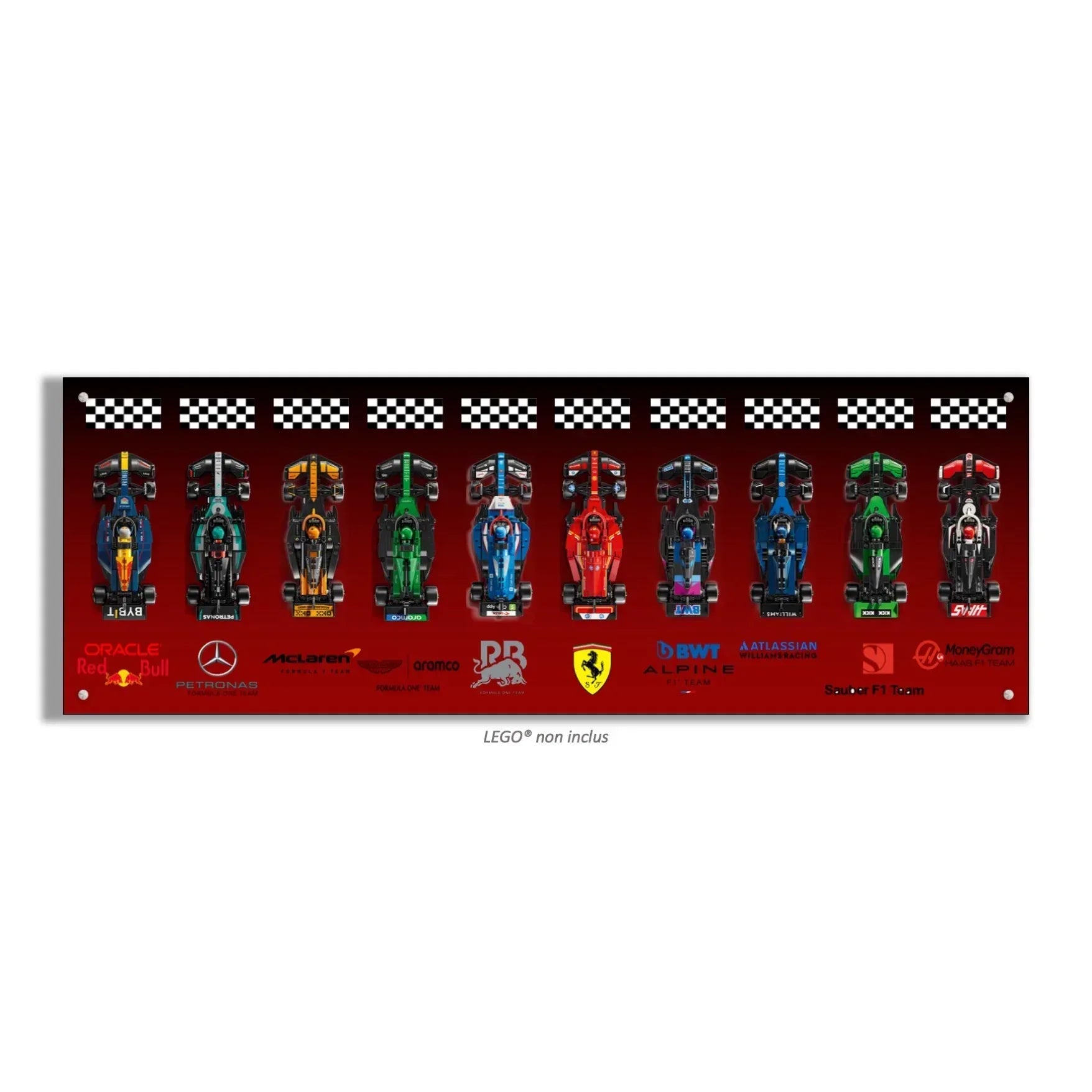 Tableau mural pour F1 LEGO Speed Champion 77242 / 77243 / 77244/ 77245 / 77246 / 77247 / 77248 / 77249 / 77250 / 77251 - Kadris