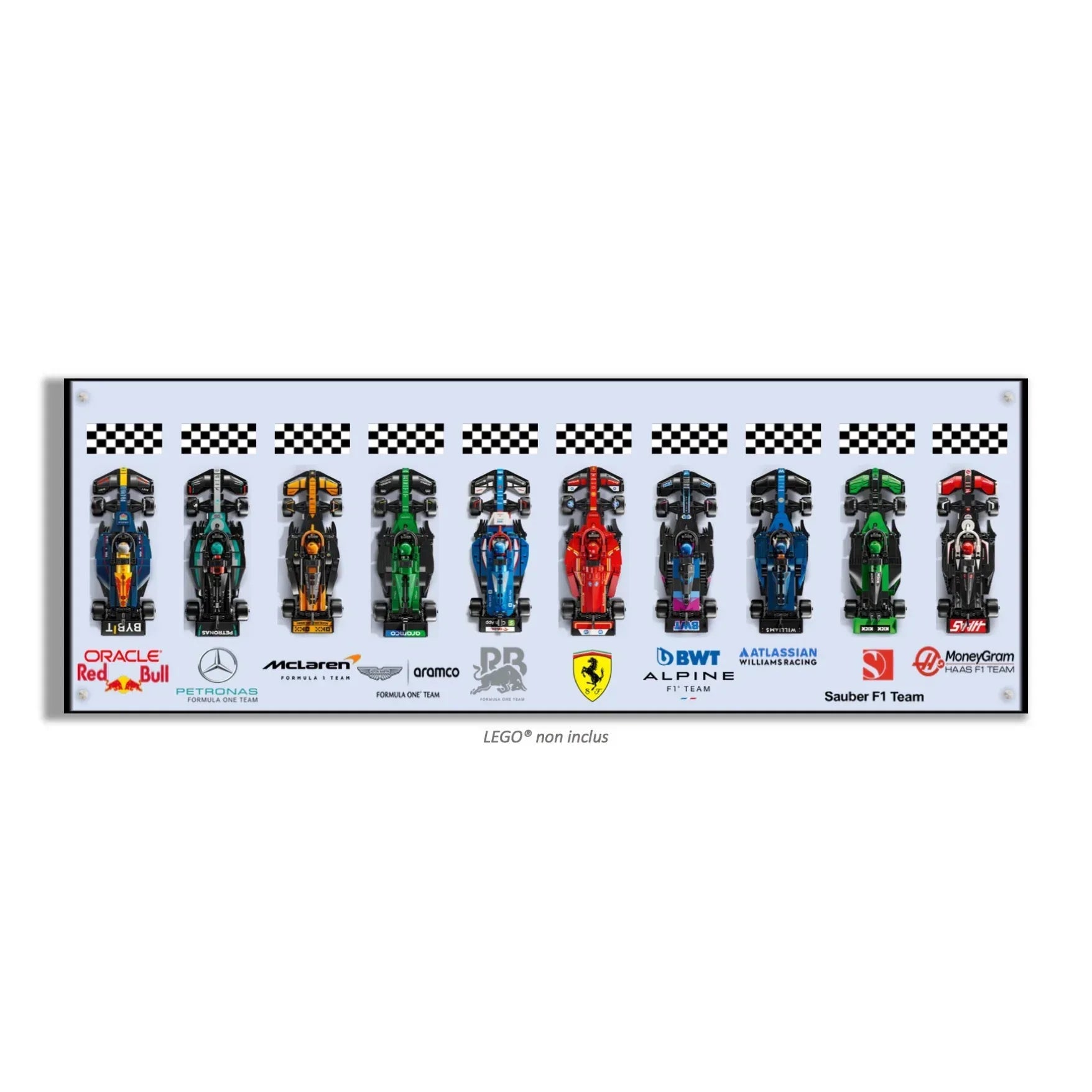 Tableau mural pour F1 LEGO Speed Champion 77242 / 77243 / 77244/ 77245 / 77246 / 77247 / 77248 / 77249 / 77250 / 77251 - Kadris