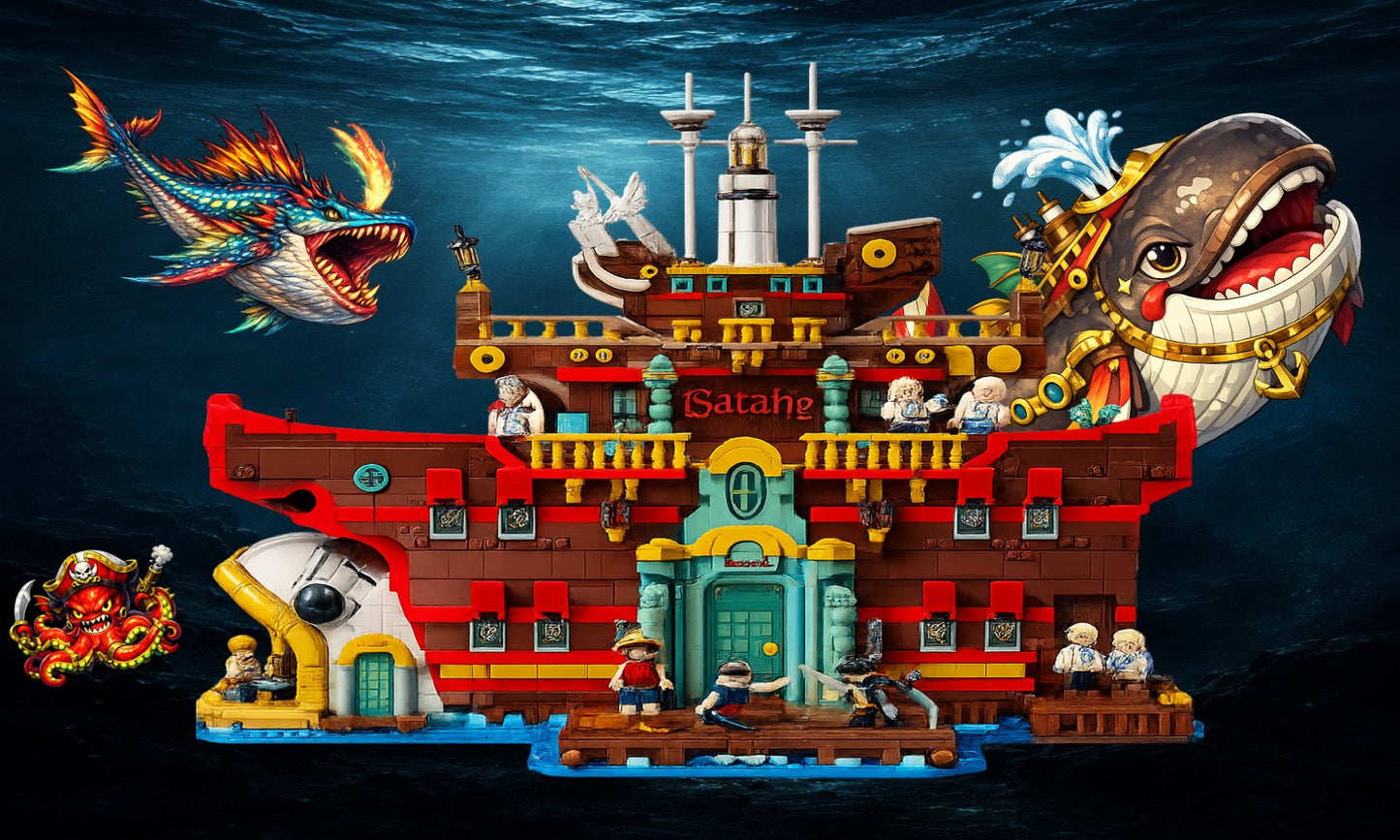 Tableaux muraux pour  LEGO® One Piece Le restaurant flottant Baratie 75640, 4 styles, 2 finitions (Copie)