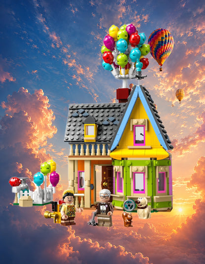 Wanddisplay LEGO® 43217 Het huis uit Up, 3 afwerkingen