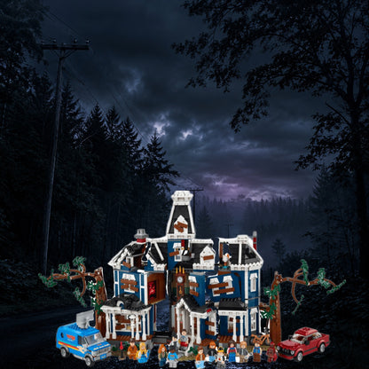 Stranger Things Maison Creel LEGO® 11370 – Décor Dark Road – Set en place dans le meuble – Fond de meuble aluminium Kadris®