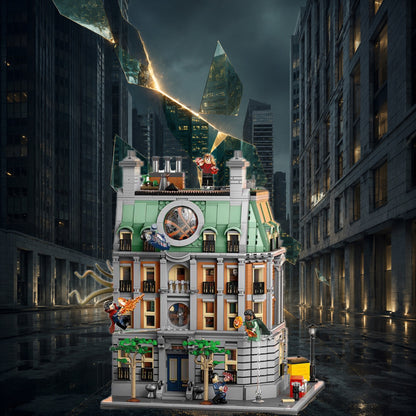 Le Saint des Saints LEGO® 76218 – Décor Fractured Skyline – Set en place dans le meuble – Fond de meuble aluminium Kadris®