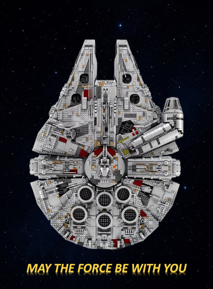 Tableaux muraux LEGO® Star Wars Faucon Millenium UCS 75192, 7 styles, 3 finitions
