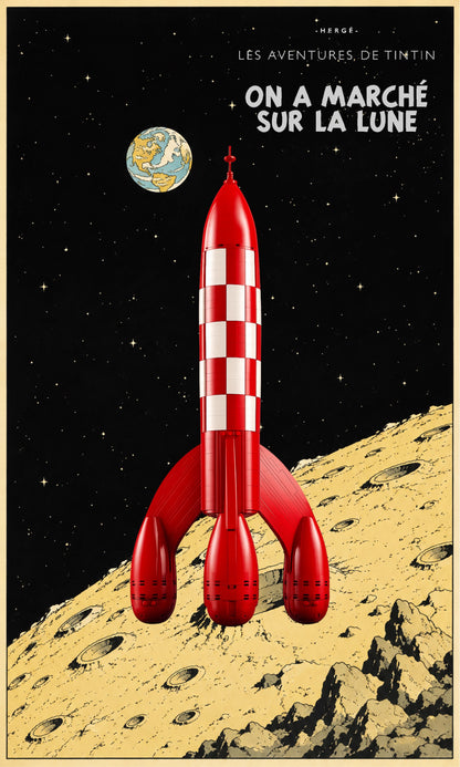 Tableaux muraux LEGO Ideas La Fusée de Tintin 21367 — 5 styles, 2 finitions