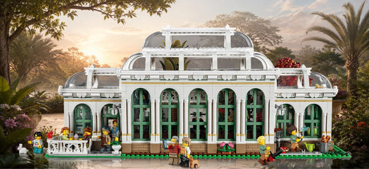Le jardin botanique LEGO® 21353 – Décor Aurore tropicale – Set en place dans le meuble – Fond de meuble aluminium Kadris®
