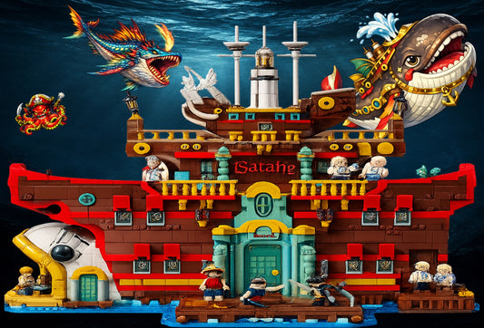 Baratie One Piece LEGO® 75640 – Décor Baratie One Piece – Set en place dans le meuble – Fond de meuble aluminium Kadris®