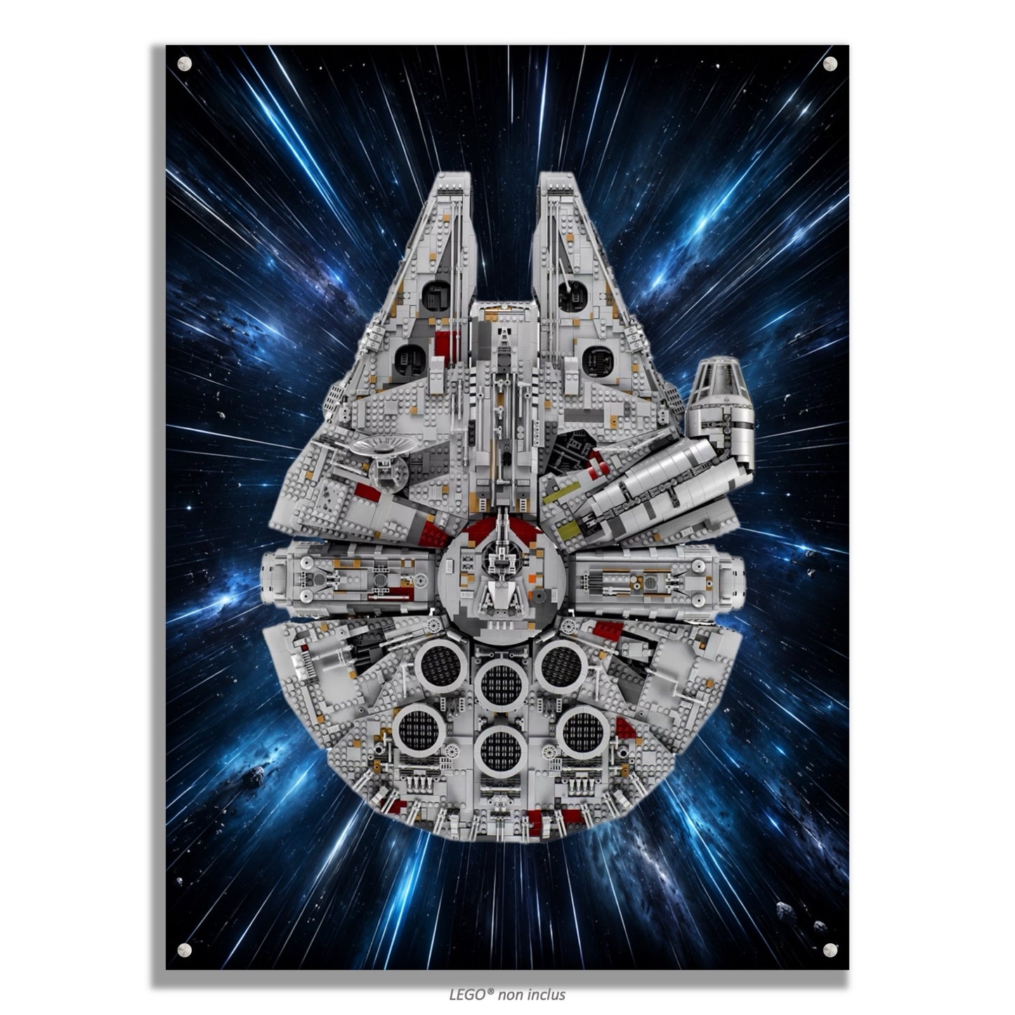 Tableaux muraux LEGO® Star Wars Faucon Millenium UCS 75192, 7 styles, 3 finitions