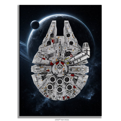 Tableaux muraux LEGO® Star Wars Faucon Millenium UCS 75192, 7 styles, 3 finitions