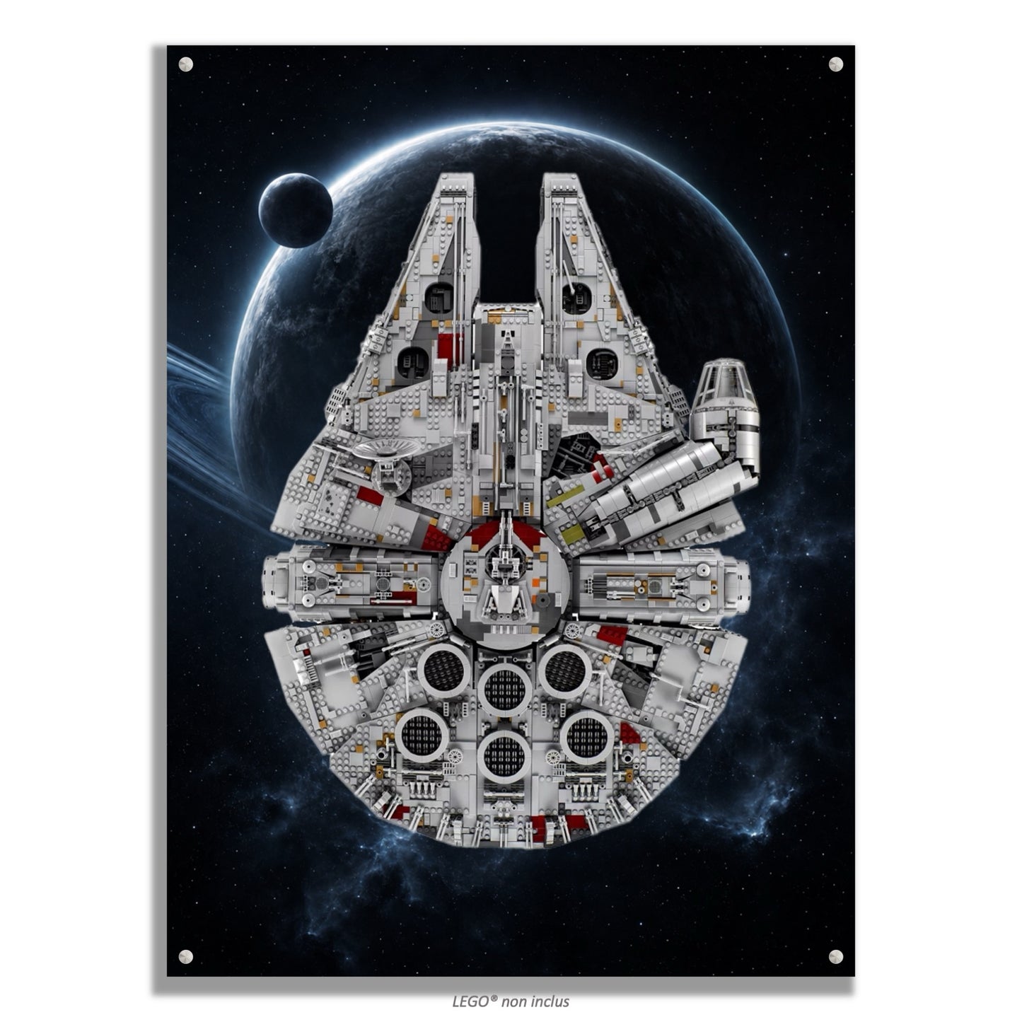 Tableaux muraux LEGO® Star Wars Faucon Millenium UCS 75192, 7 styles, 3 finitions