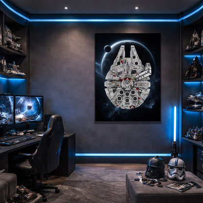 Tableaux muraux LEGO® Star Wars Faucon Millenium UCS 75192, 7 styles, 3 finitions