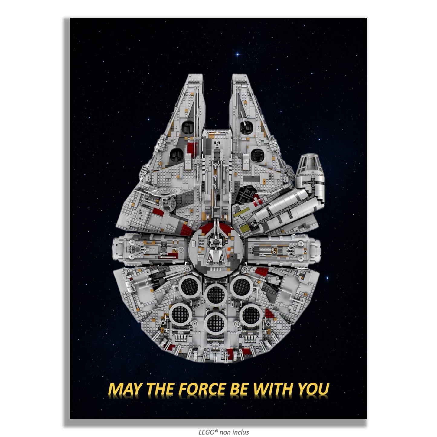 Tableaux muraux LEGO® Star Wars Faucon Millenium UCS 75192, 7 styles, 3 finitions