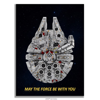 Tableaux muraux LEGO® Star Wars Faucon Millenium UCS 75192, 7 styles, 3 finitions