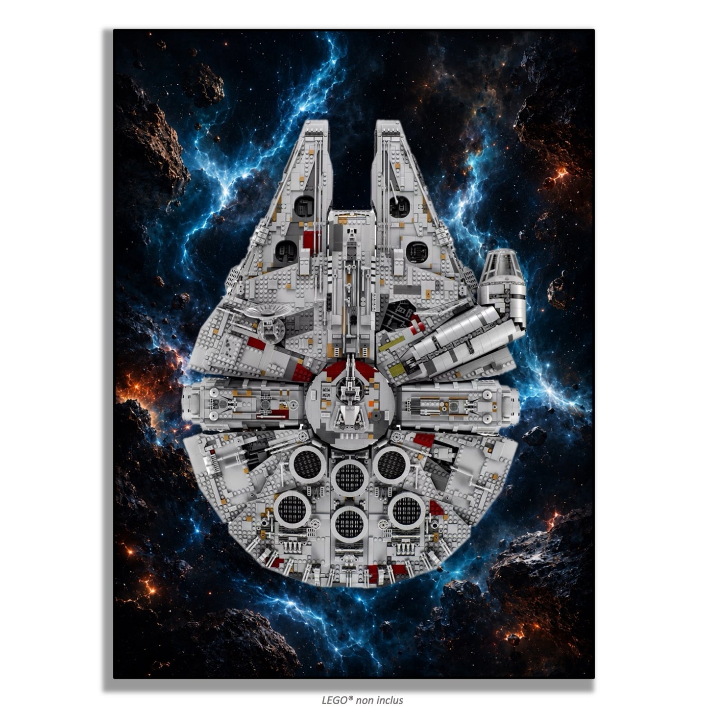Tableaux muraux LEGO® Star Wars Faucon Millenium UCS 75192, 7 styles, 3 finitions