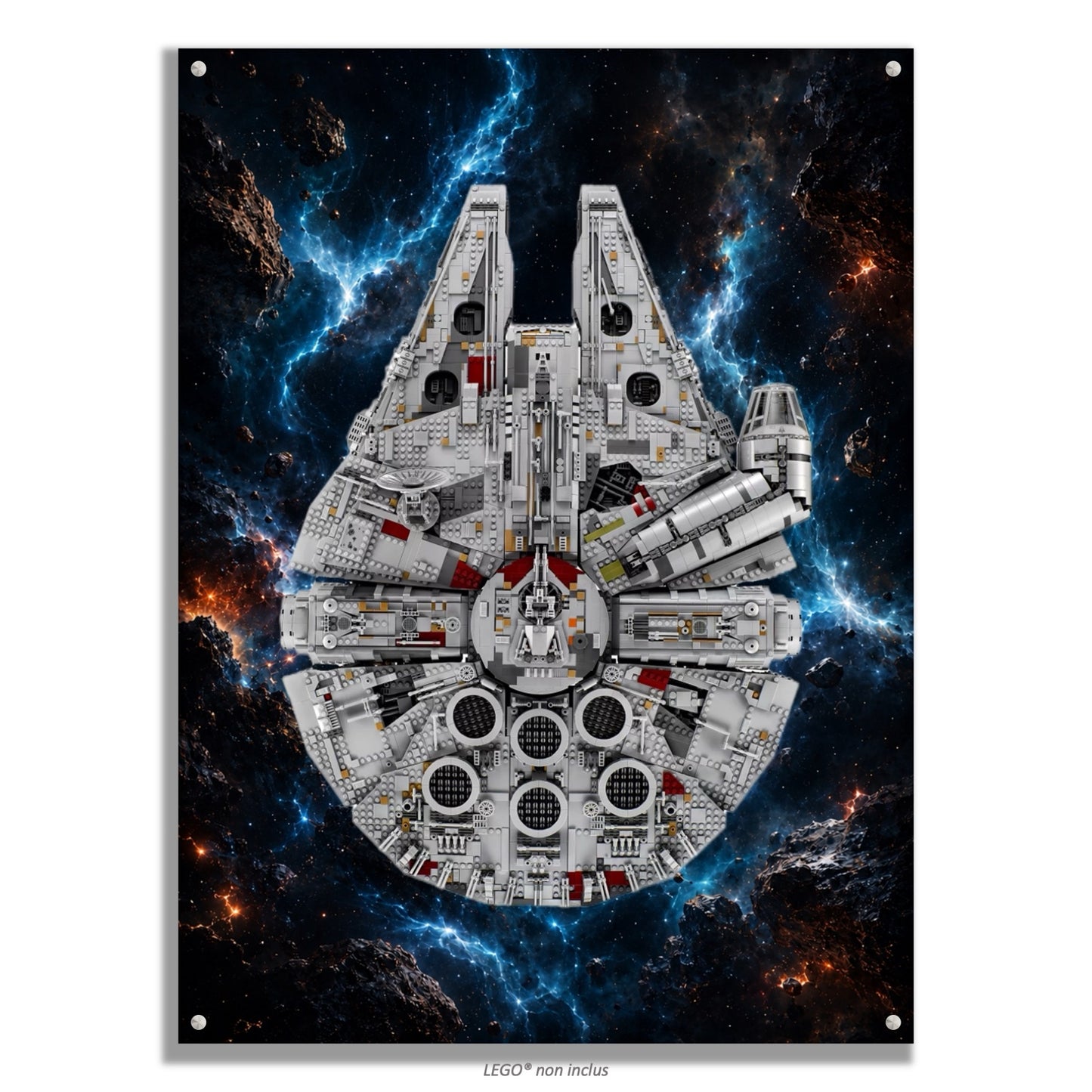 Tableaux muraux LEGO® Star Wars Faucon Millenium UCS 75192, 7 styles, 3 finitions