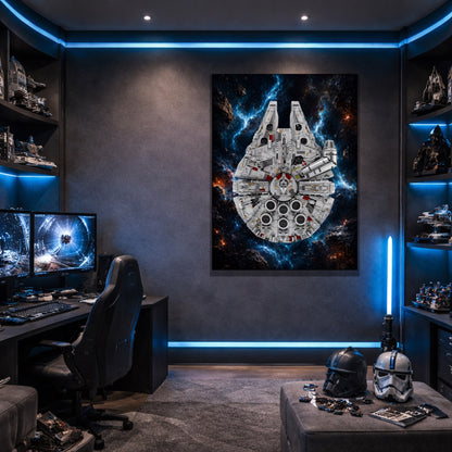 Tableaux muraux LEGO® Star Wars Faucon Millenium UCS 75192, 7 styles, 3 finitions
