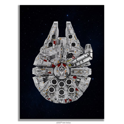 Tableaux muraux LEGO® Star Wars Faucon Millenium UCS 75192, 7 styles, 3 finitions