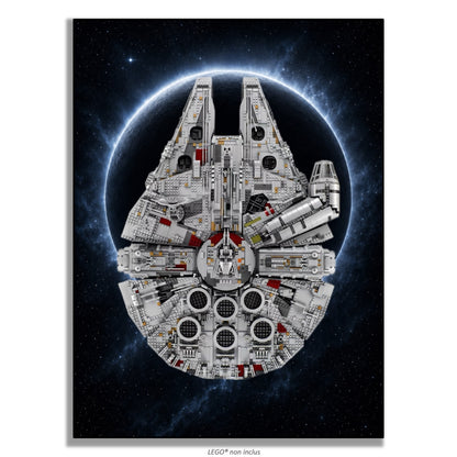Tableaux muraux LEGO® Star Wars Faucon Millenium UCS 75192, 7 styles, 3 finitions