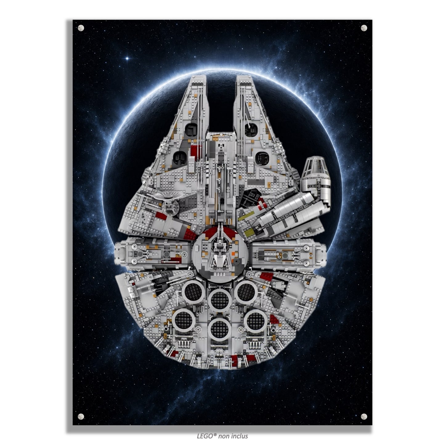 Tableaux muraux LEGO® Star Wars Faucon Millenium UCS 75192, 7 styles, 3 finitions