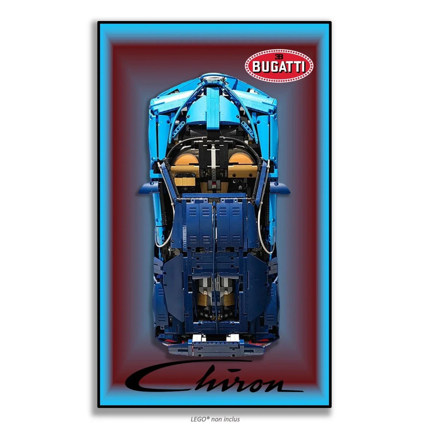 Tableau mural pour Bugatti Chiron LEGO 42083 - Kadris