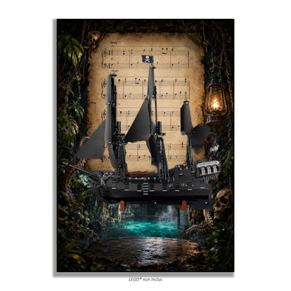 Tableau mural pour LEGO® Icons Bateau Pirate Jack Sparrow 10365