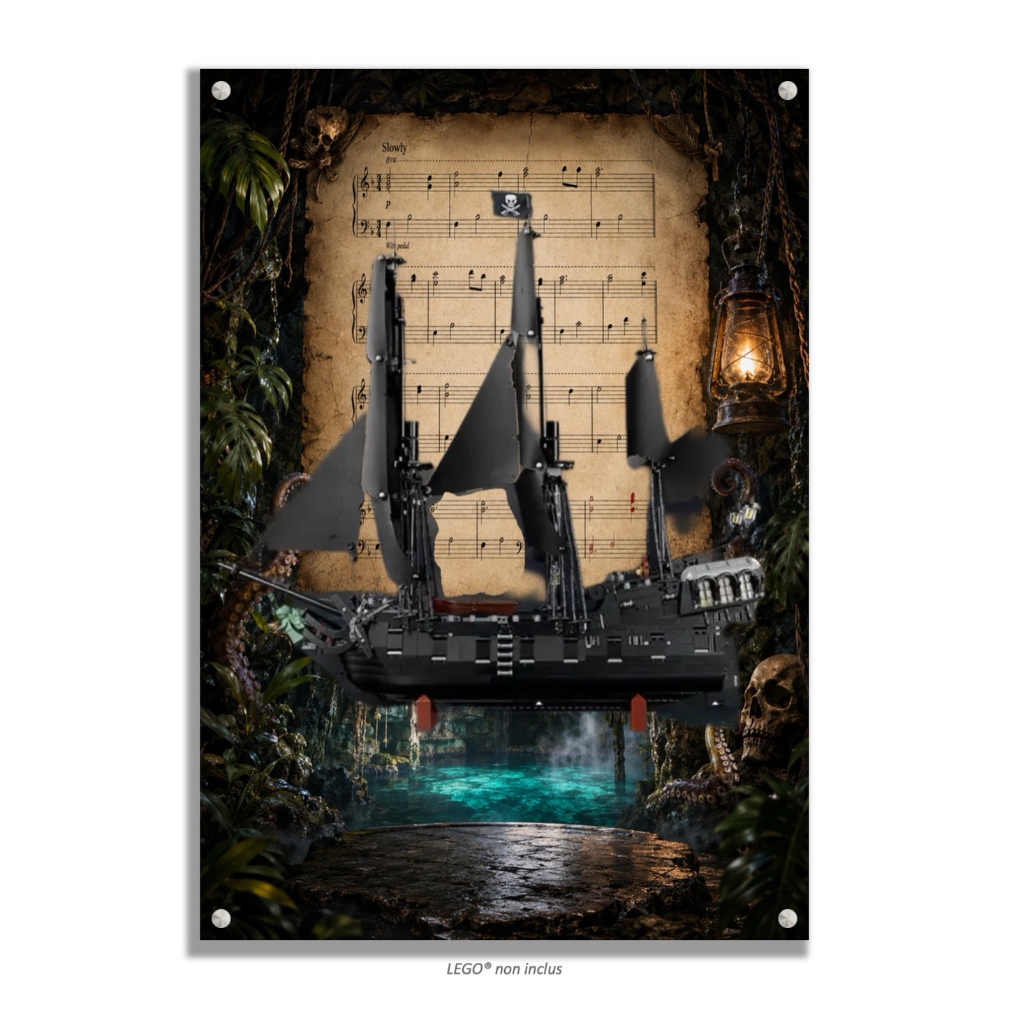 Tableau mural pour LEGO® Icons Bateau Pirate Jack Sparrow 10365