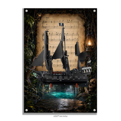 Tableau mural pour LEGO® Icons Bateau Pirate Jack Sparrow 10365