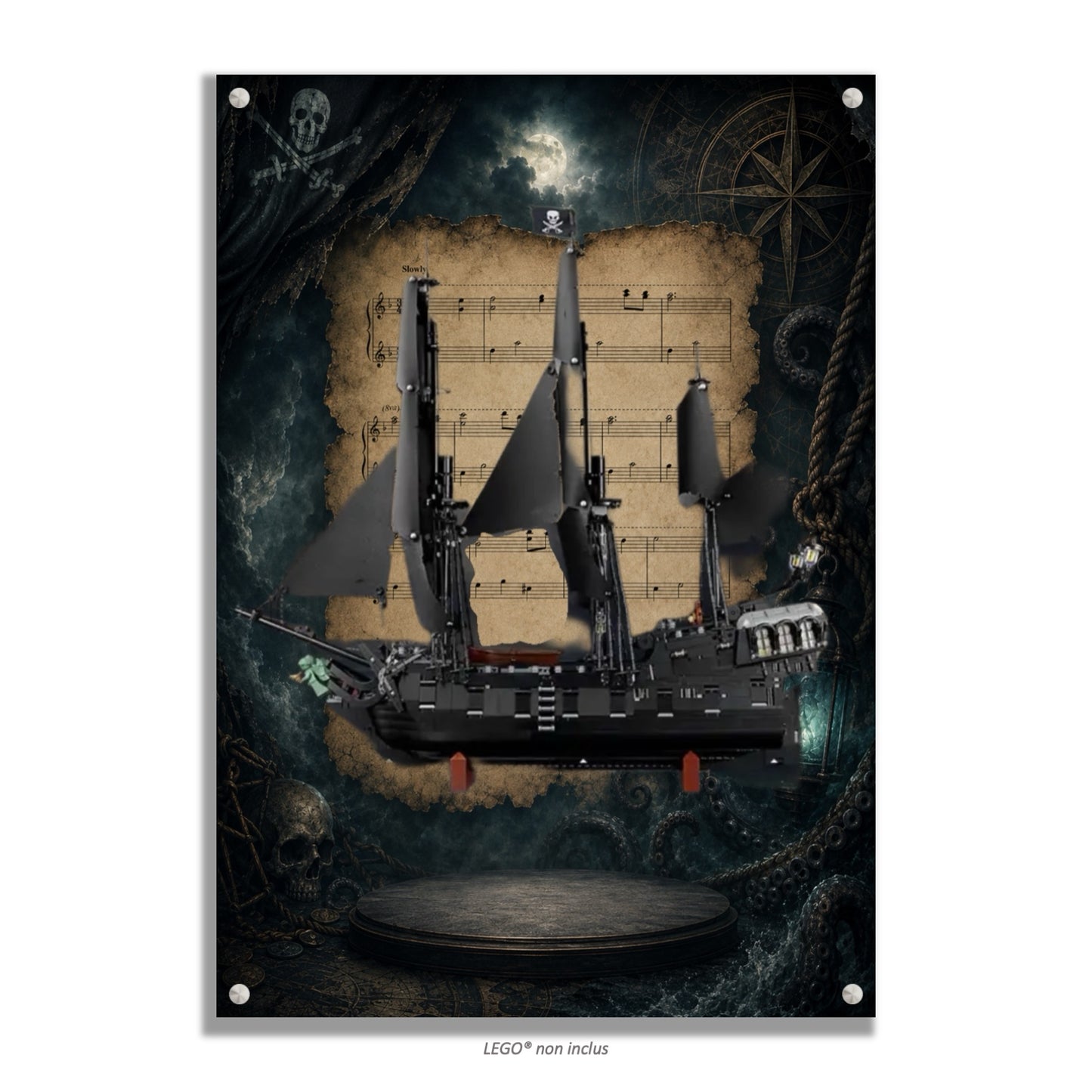 Tableau mural pour LEGO® Icons Bateau Pirate Jack Sparrow 10365