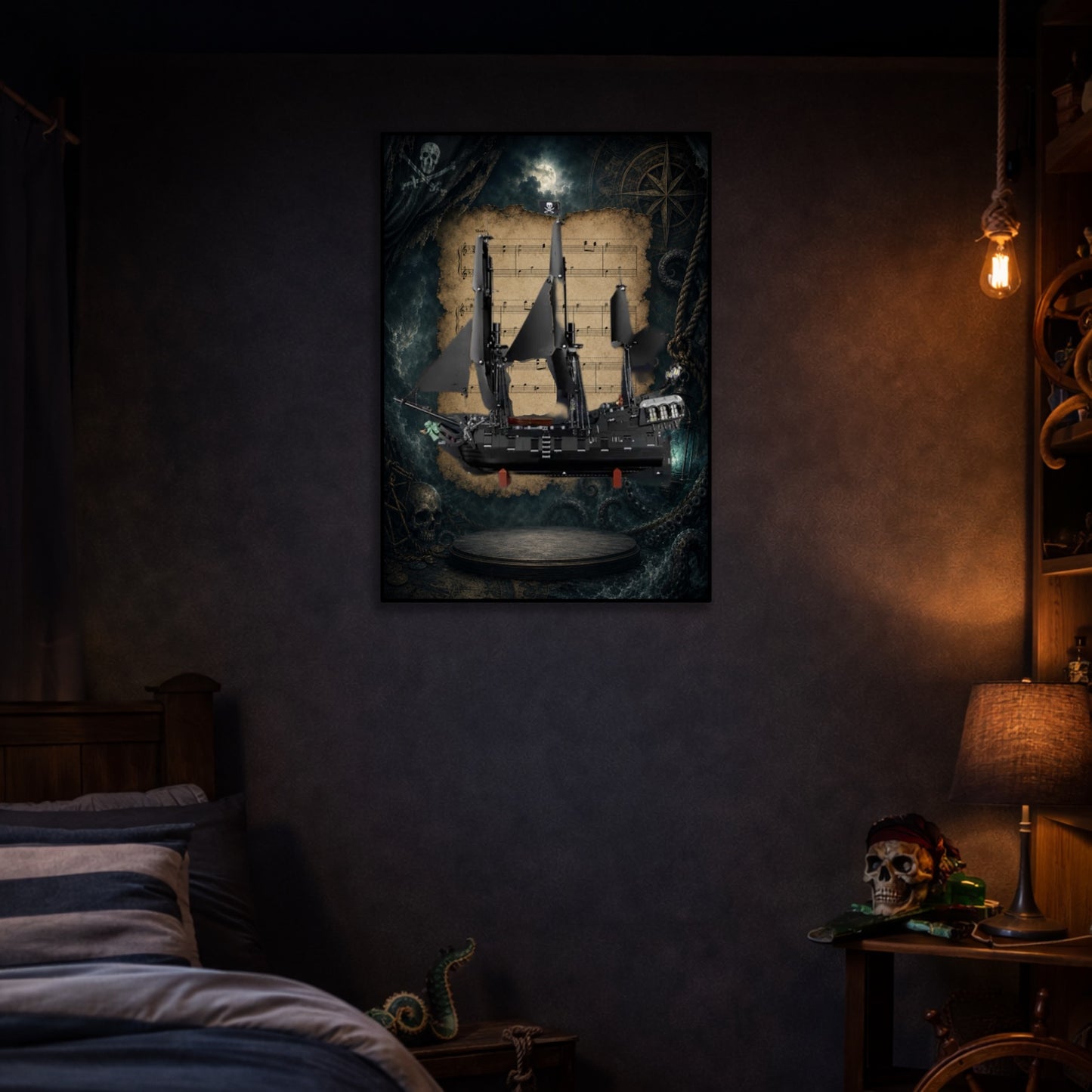 Tableau mural pour LEGO® Icons Bateau Pirate Jack Sparrow 10365