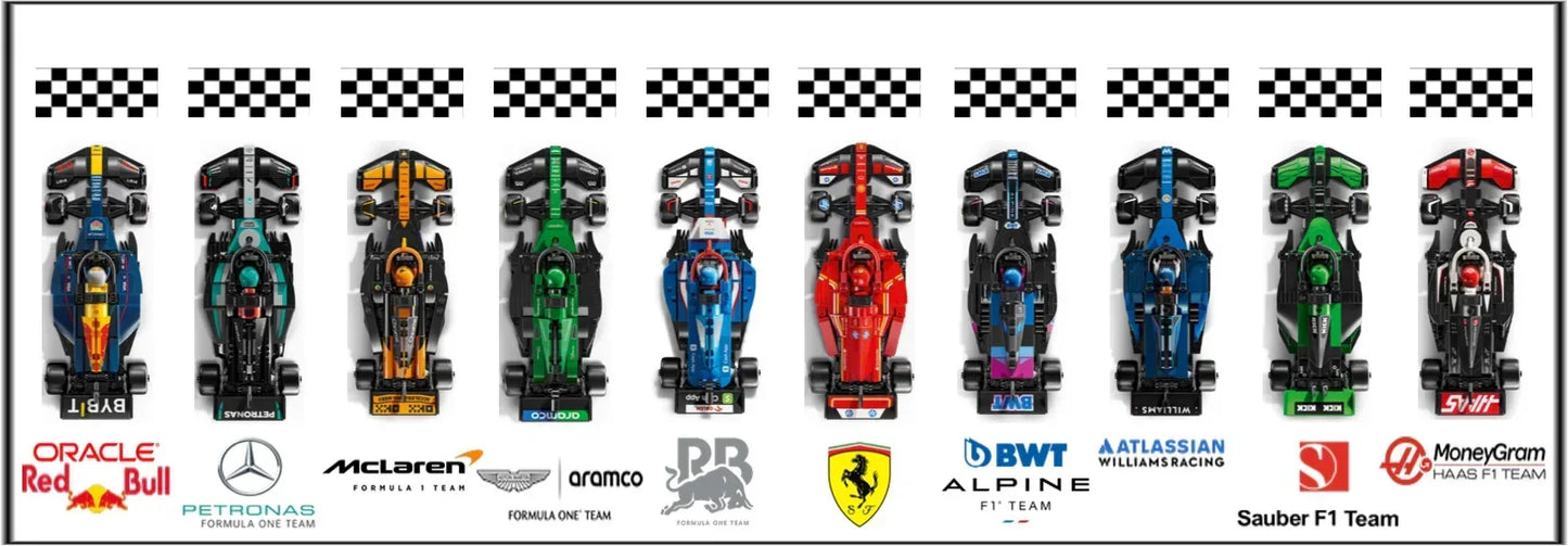 Tableau mural pour F1 LEGO Speed Champion 77242 / 77243 / 77244/ 77245 / 77246 / 77247 / 77248 / 77249 / 77250 / 77251 - Kadris
