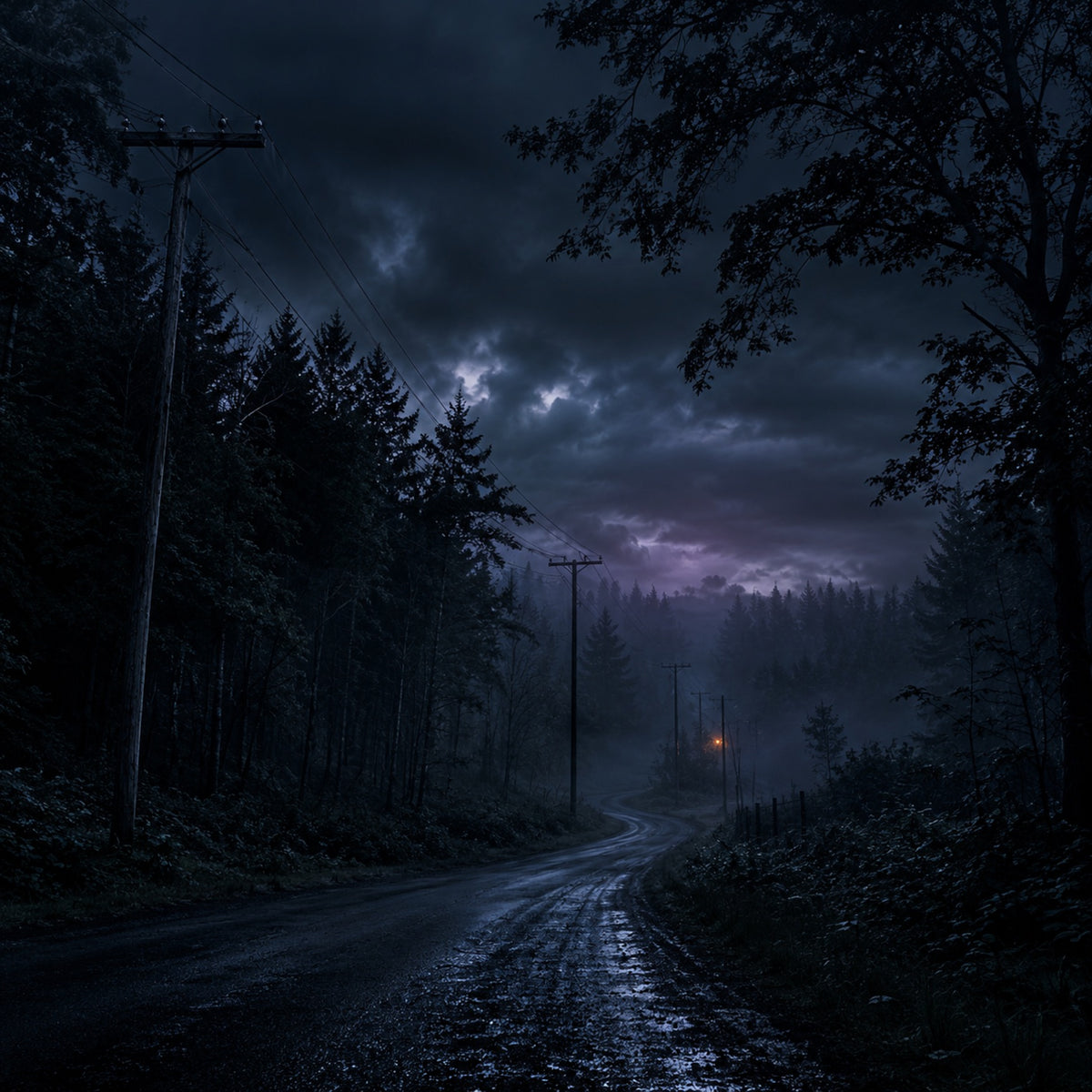 Stranger Things Maison Creel LEGO® 11370 – Décor Dark Road – Visuel du décor seul – Fond de meuble aluminium Kadris®