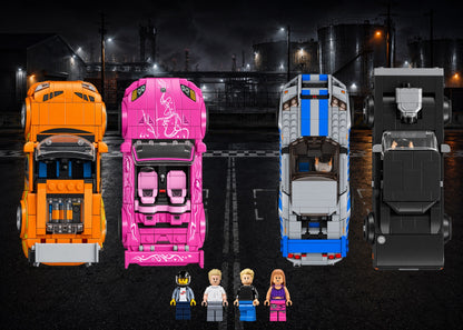 Wandbild LEGO® Speed Champions Fast & Furious 77260, 76912, 77241, 76917 vereint, 3 Ausführungen