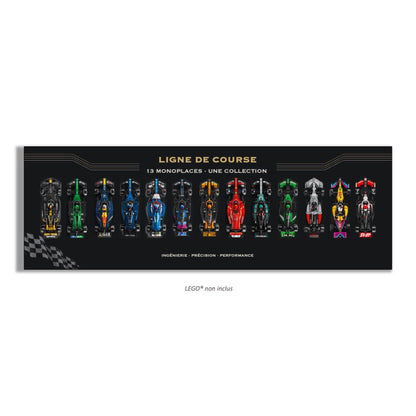 F1 Speed Champions 13 écuries LEGO® 77242-77259 – Style Ligne de course – Vue rapprochée du produit – Tableau mural Kadris®