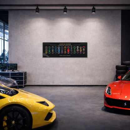 F1 Speed Champions 13 écuries LEGO® 77242-77259 – Style Ligne de course – Tableau installé au mur – Tableau mural Kadris®