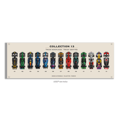 F1 Speed Champions 13 écuries LEGO® 77242-77259 – Style Collection 13 – Autre prise de vue du produit – Tableau mural Kadris®