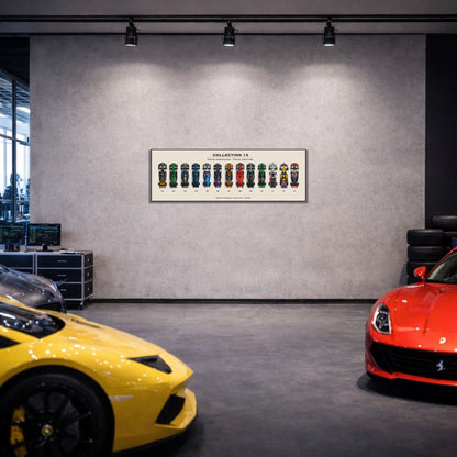F1 Speed Champions 13 écuries LEGO® 77242-77259 – Style Collection 13 – Tableau installé au mur – Tableau mural Kadris®