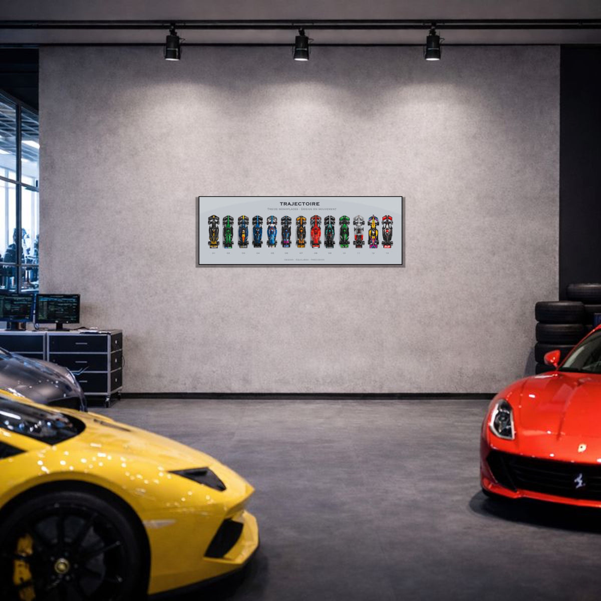 F1 Speed Champions 13 écuries LEGO® 77242-77259 – Style Trajectoire – Tableau installé au mur – Tableau mural Kadris®