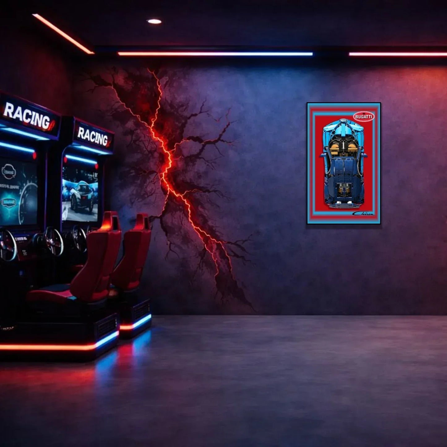 Tableau mural pour Bugatti Chiron LEGO 42083 - Kadris