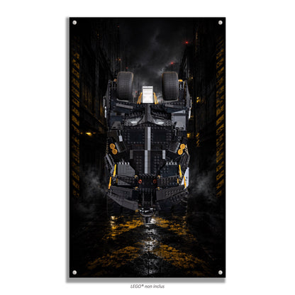 Batmobile Tumbler LEGO® 76240 – Style Le Passage Écarlate – Autre prise de vue du produit – Tableau mural aluminium Kadris®