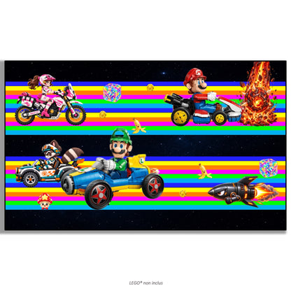 Quadro de parede LEGO® Mario 72037 e Luigi 72050 juntos, 3 acabamentos
