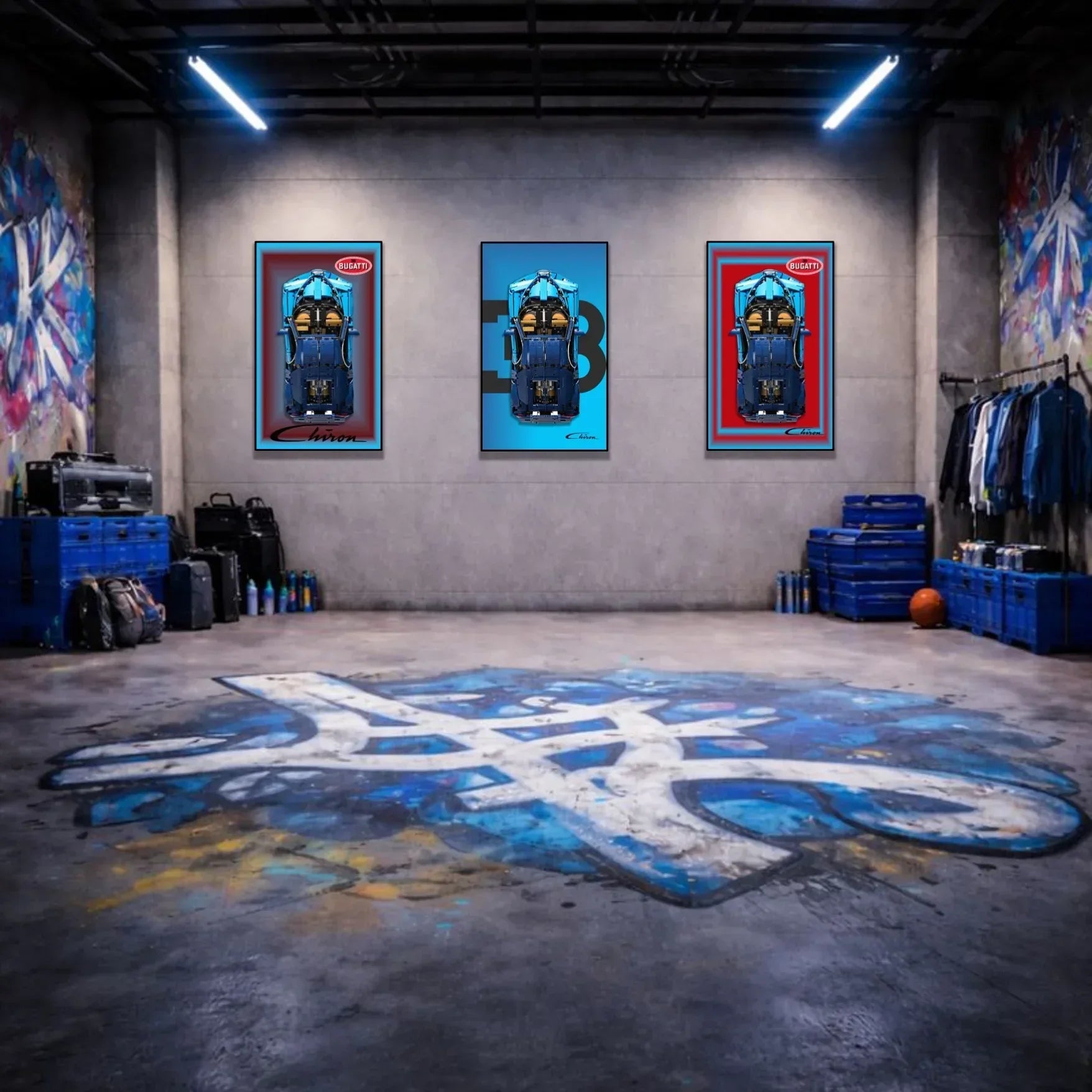 Tableau mural pour Bugatti Chiron LEGO 42083 - Kadris