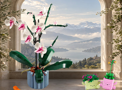 Botanicals plantes LEGO® 11512 et 10311 – Décor Lac des Cimes – Set en place – Fond de meuble aluminium Kadris®
