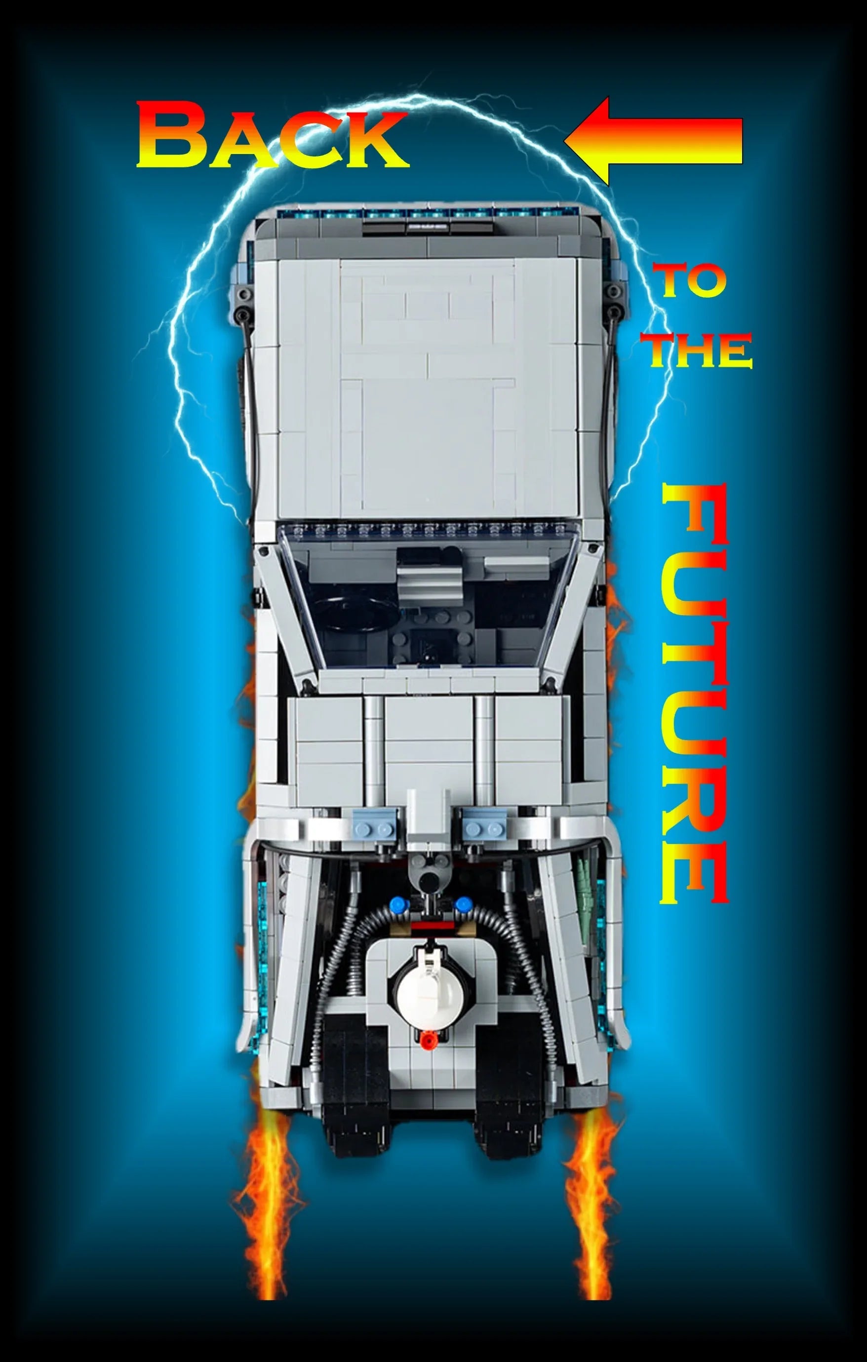 Tableau mural pour La machine à remonter le temps de Retour vers le futur LEGO 10300 - Kadris