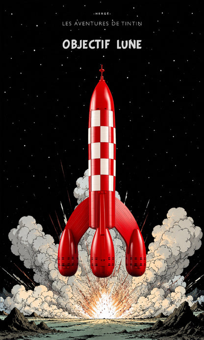 Tableaux muraux LEGO Ideas La Fusée de Tintin 21367 — 5 styles, 2 finitions