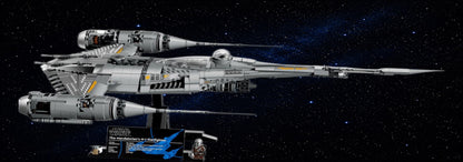 Chasseur N-1 du Mandalorien LEGO® 75442 – Décor Blue Starfield – Set en place – Fond de meuble aluminium Kadris®
